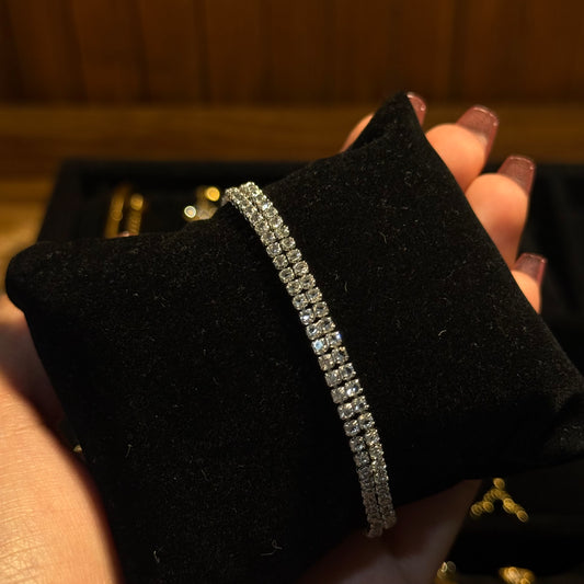 Twin-Dainty Tennis Bracelet