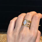 Multi-Band Marquise Solitaire Ring HOUSE OF LAILA