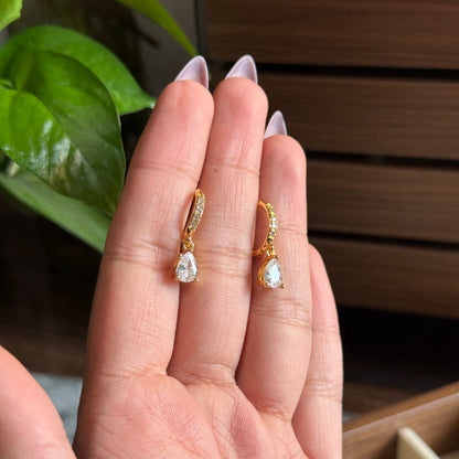 Dew-Drop Studded Hoops