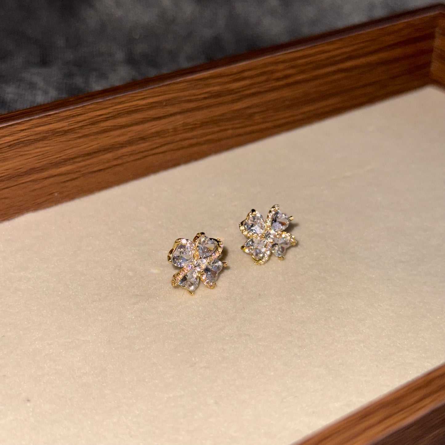 Clover Shimmer Statement Studs