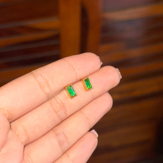 Jade Rectangle Drop Necklace + Earring Set
