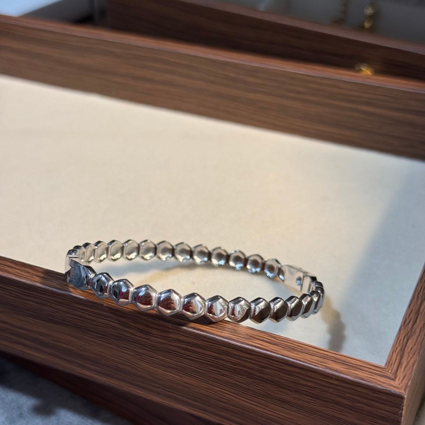 Hive Silver Bangle