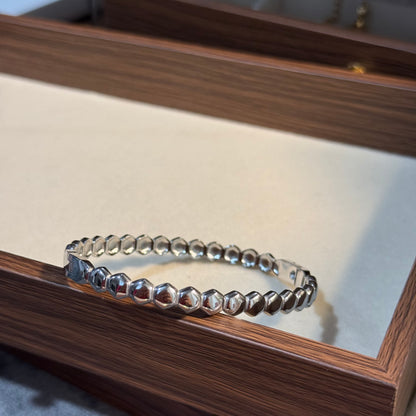 Hive Silver Bangle