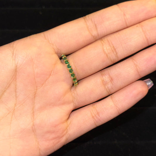 Green Studded Ring