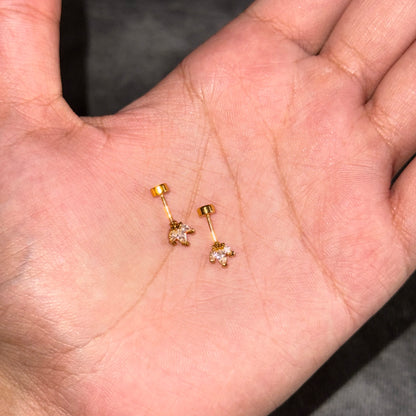 Marquise Helix Crown Ball-Back Studs