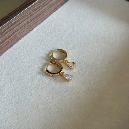 Dew-Drop Studded Hoops