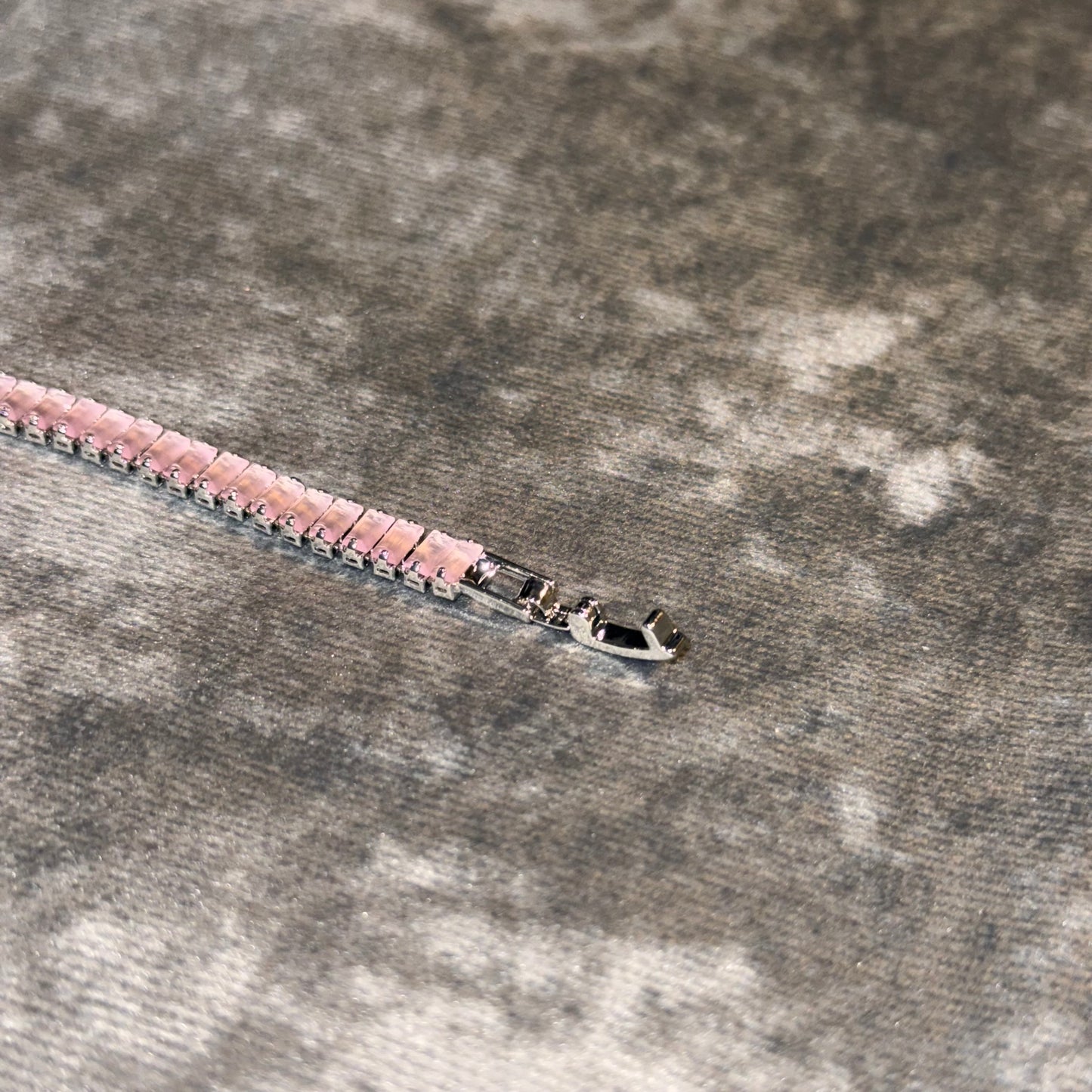 Pink Rosé Baguette Tennis Bracelet