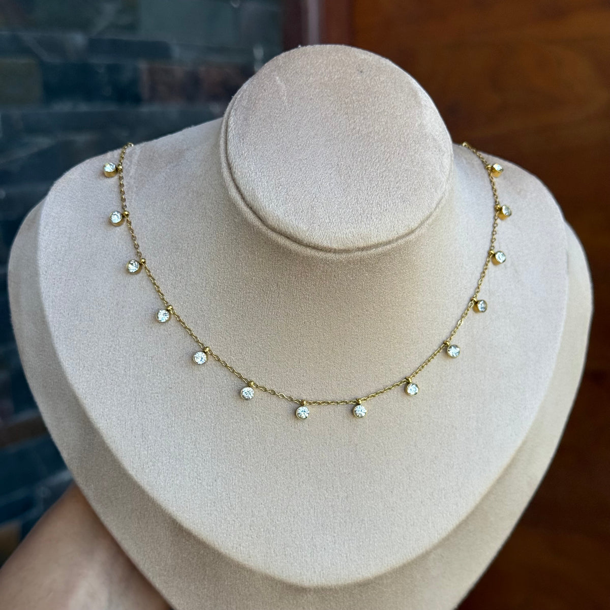 Violet Studded Necklace