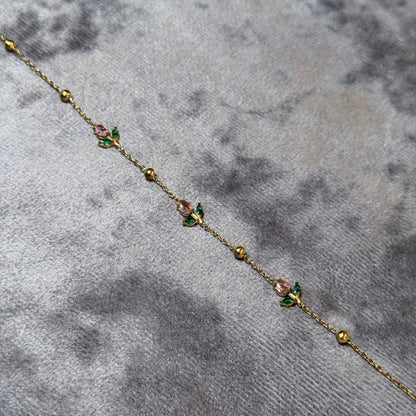 Pastel Tulip Chain Bracelet