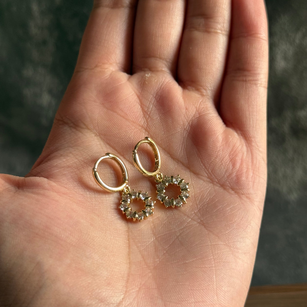 Halo Dangle Hoops