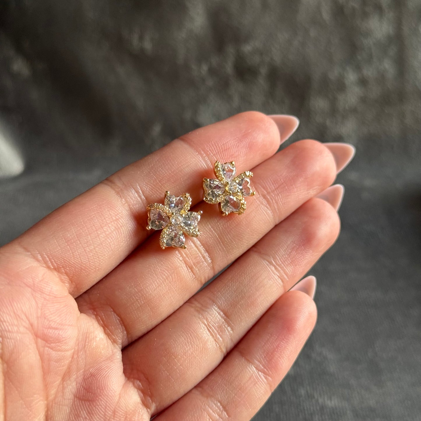 Clover Shimmer Statement Studs