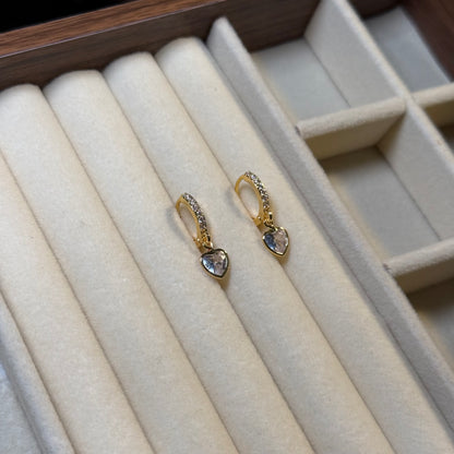 Sweetheart Crystal Hoops