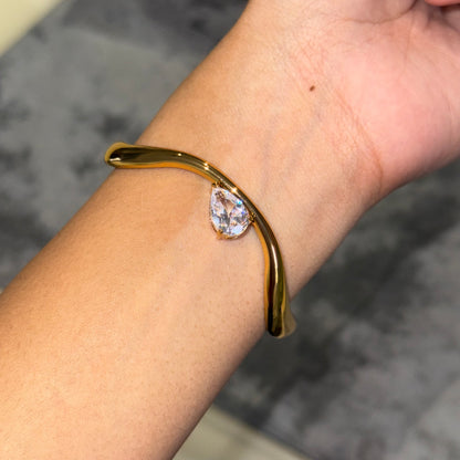 Ebony Wave Cuff Bangle