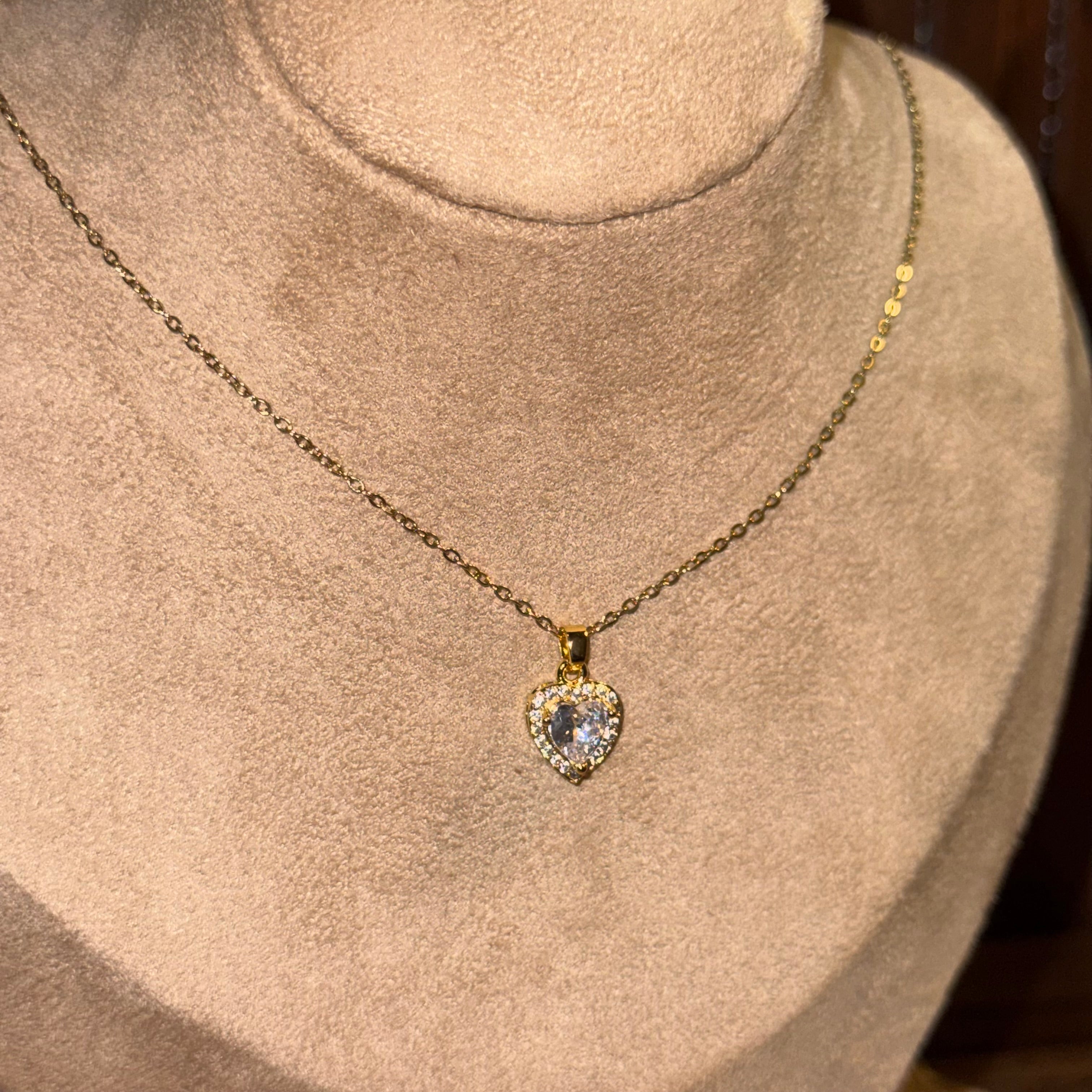 Chérie Studded Heart Necklace