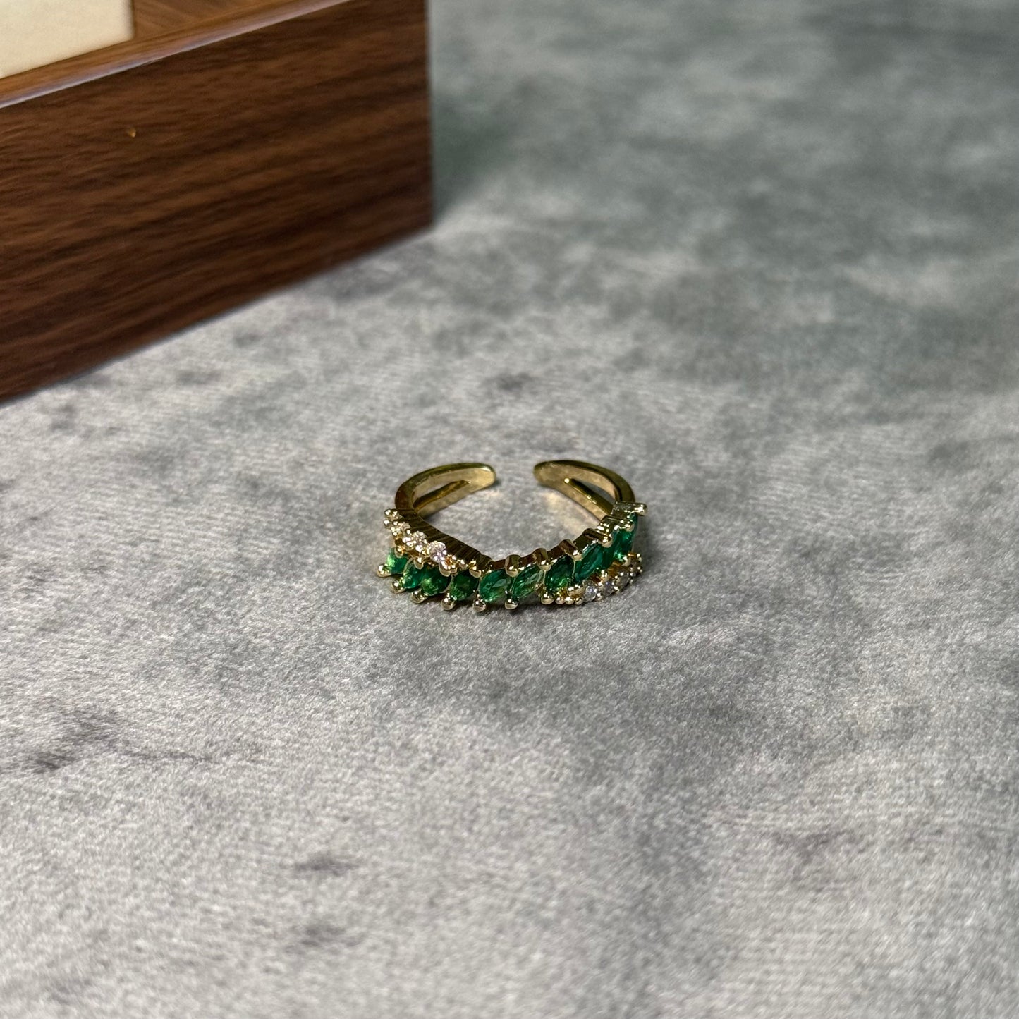 Emerald Twine Ring