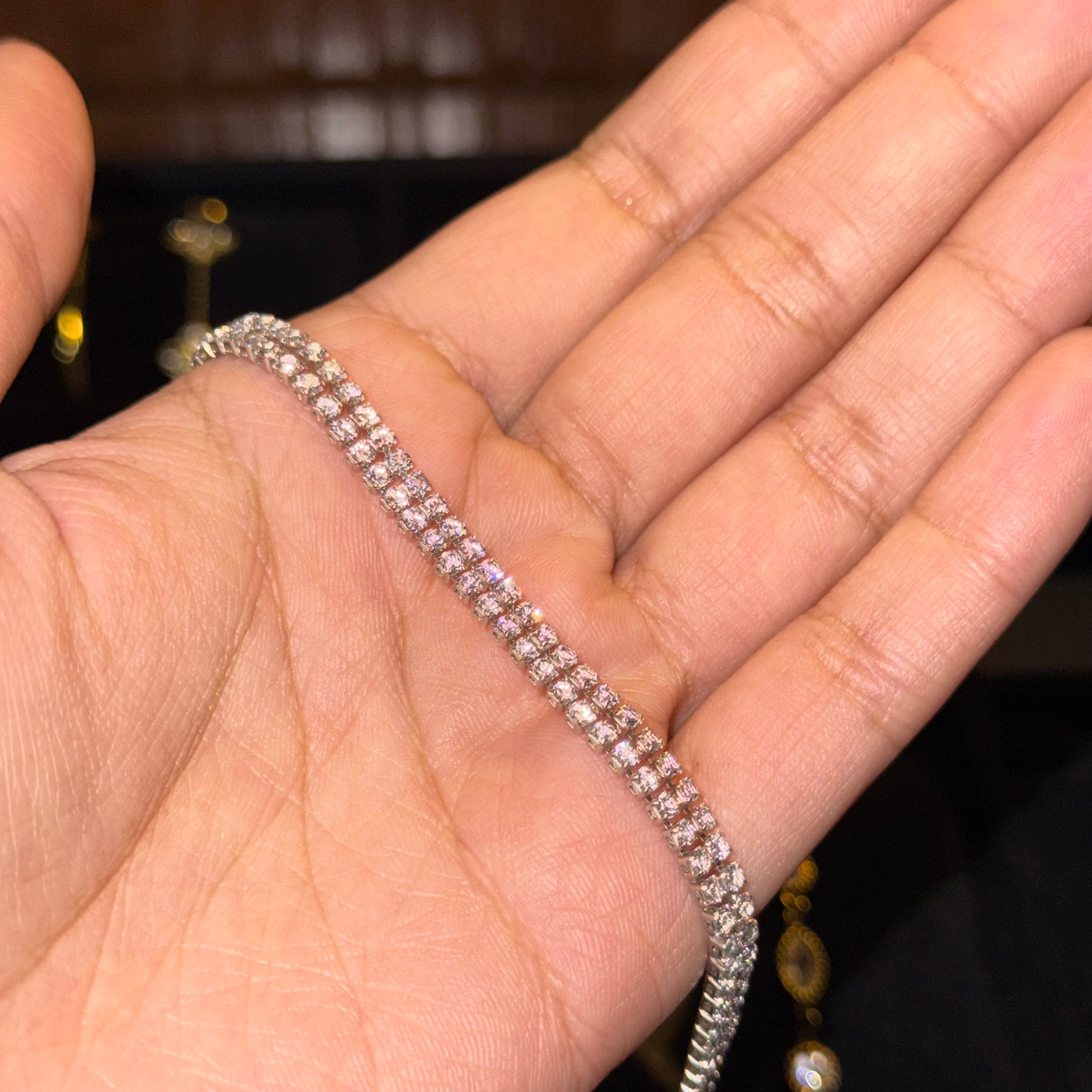 Twin-Dainty Tennis Bracelet