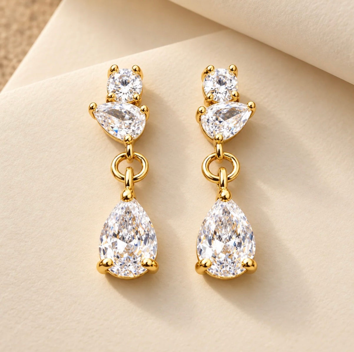 Snow Dangle Studs