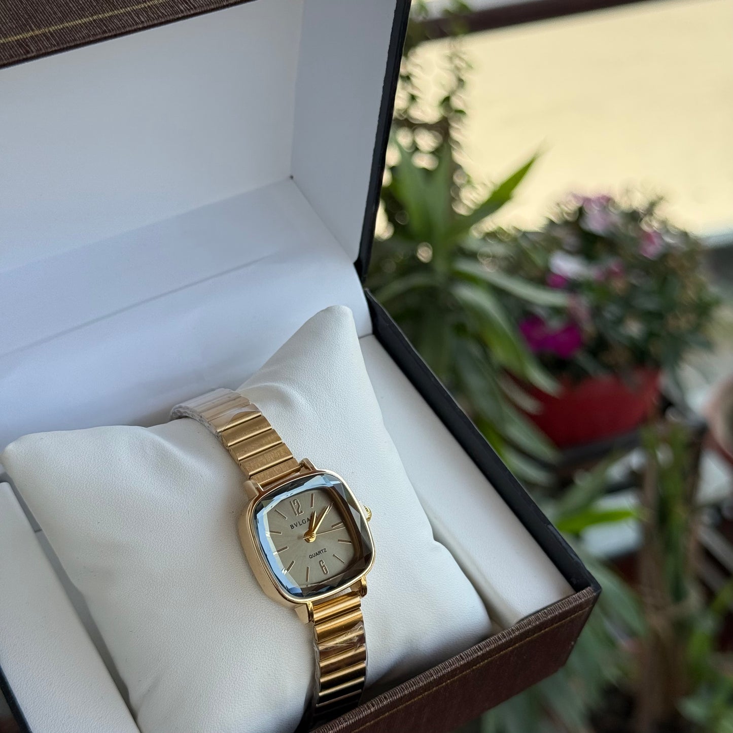 Beige Sovereign Watch (Box Included)