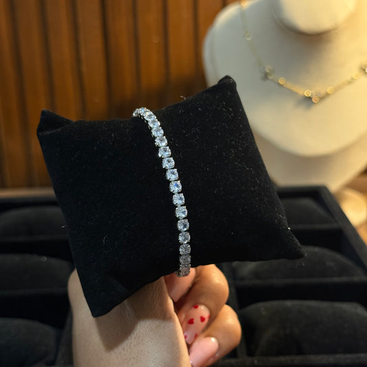 Icy Silver Tennis Bracelet