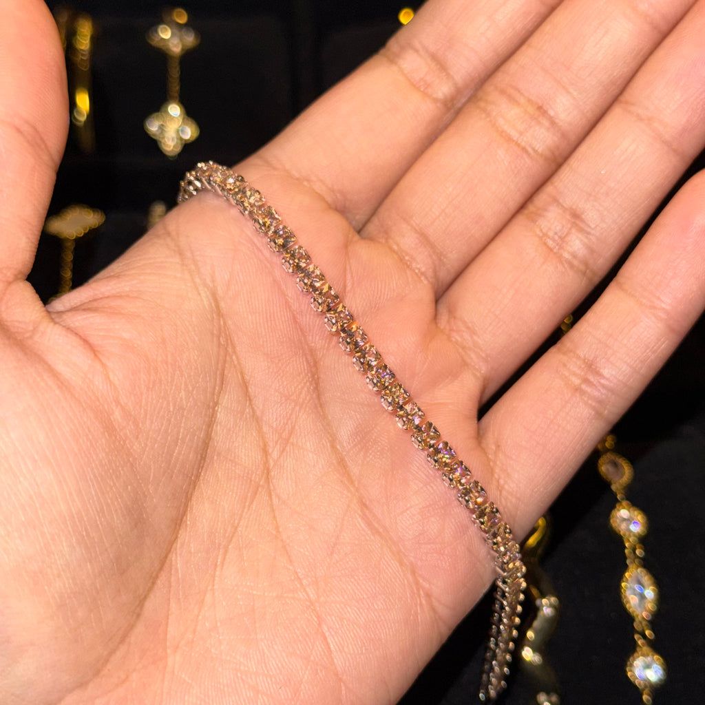 Rose-Tint Tennis Bracelet