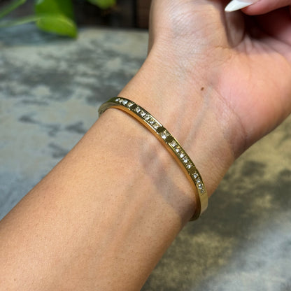 Symphony Rectangle Line Bangle (Thin Wrist)