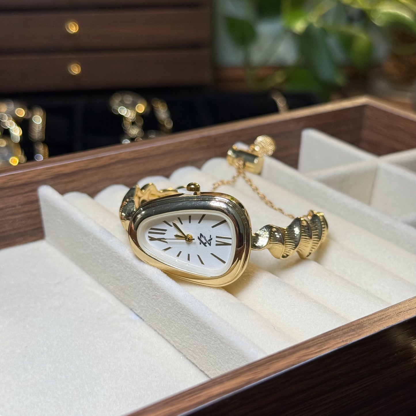 Arya Sculpted Watch (Random Color Box Included)