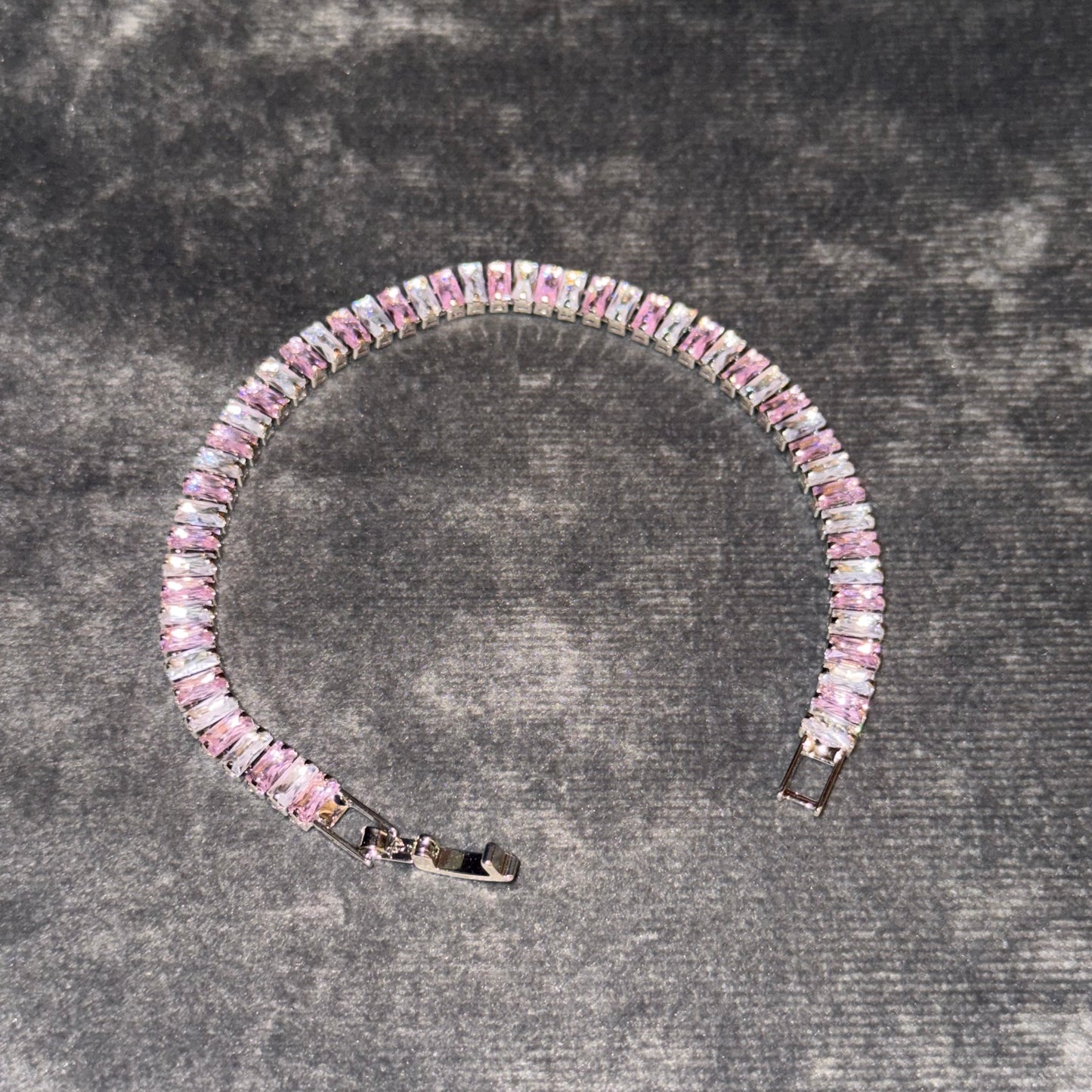 Cotton Candy Baguette Tennis Bracelet