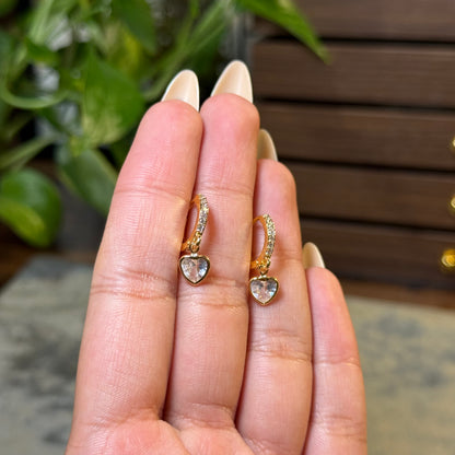 Sweetheart Crystal Hoops
