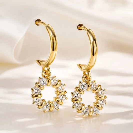 Halo Dangle Hoops
