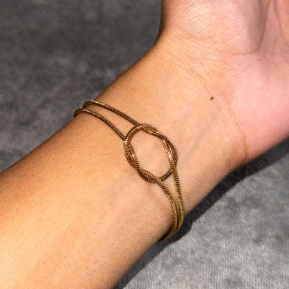 Entwined Gold Chain Bracelet