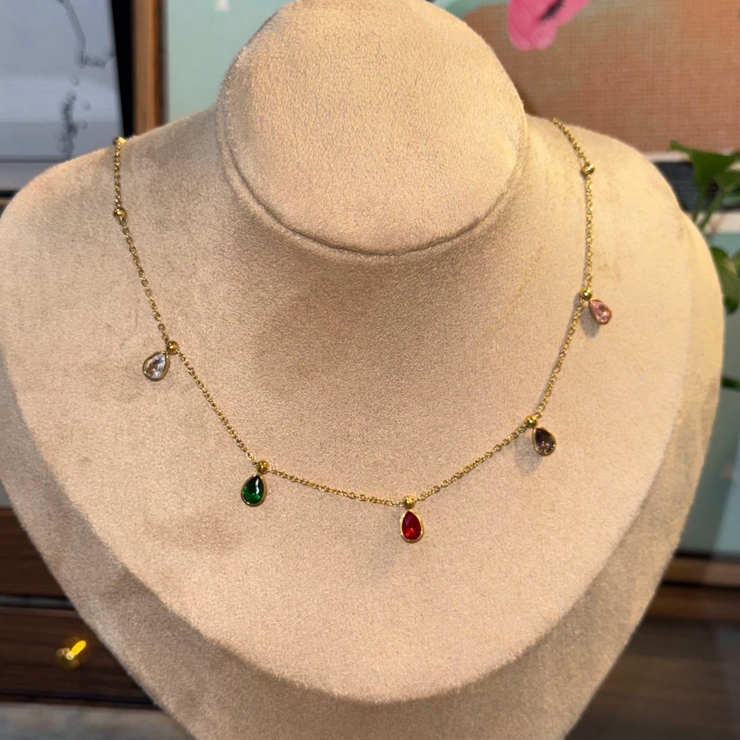 Spectrum Drop Necklace + Earring Set