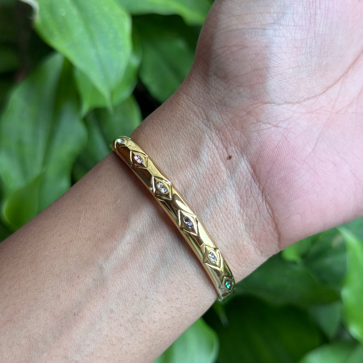 First Love Studded Bangle (Thin Wrist)