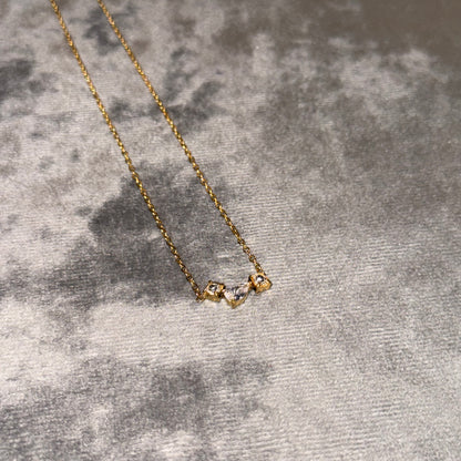 Offset Gem Drop Necklace