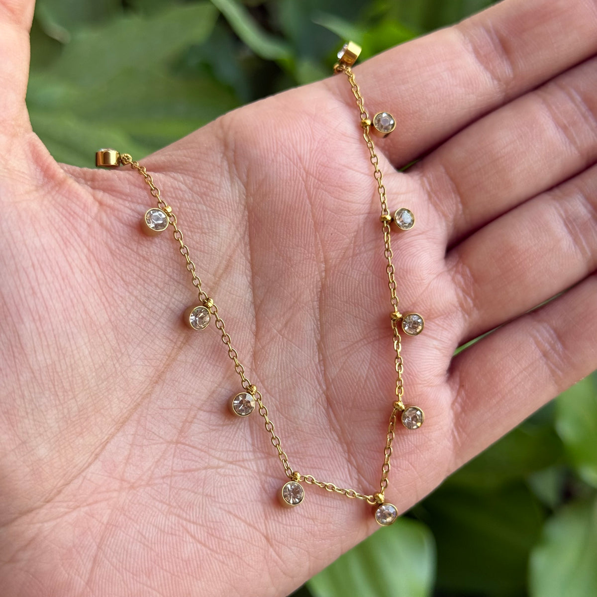 Violet Studded Necklace