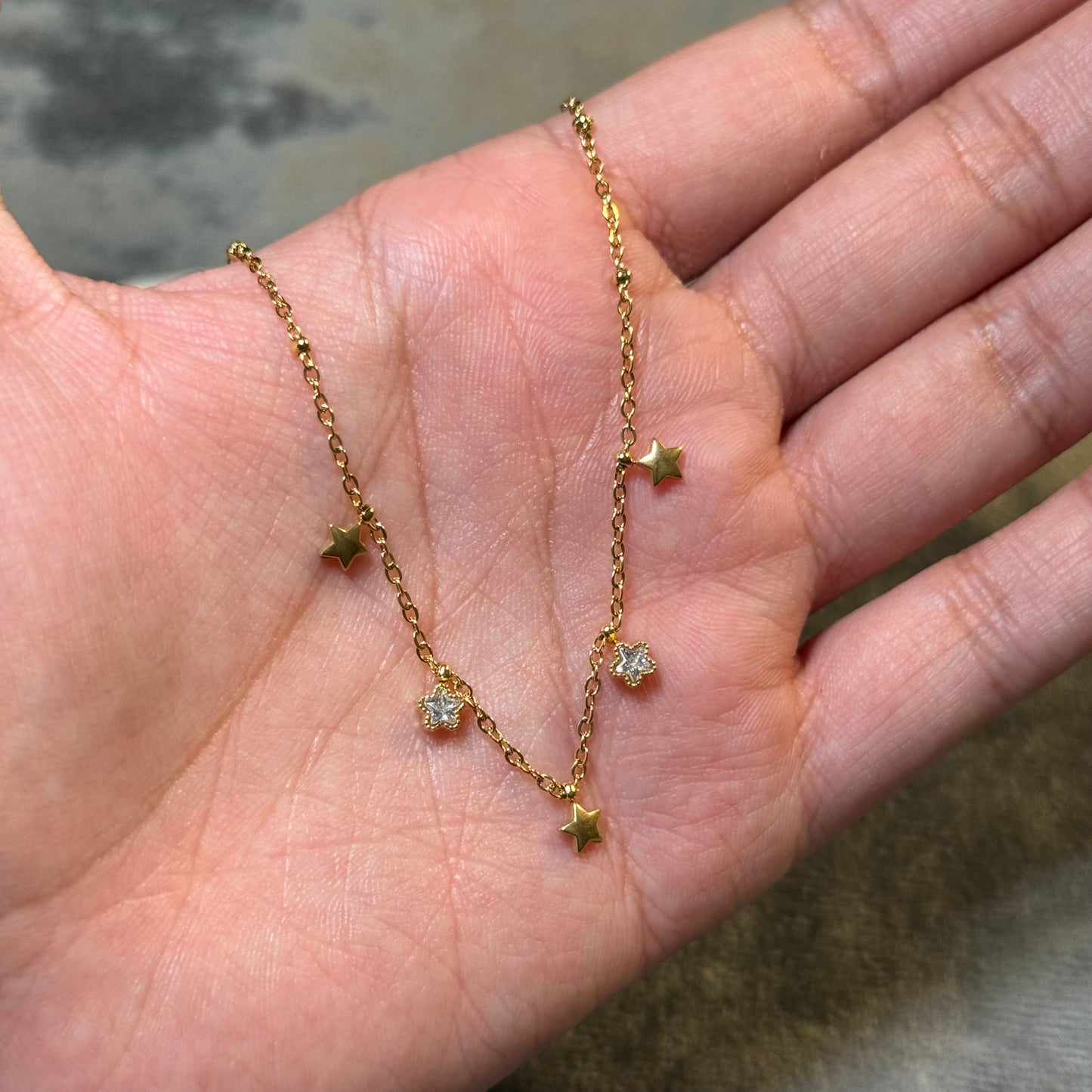 Celestial Shimmer Dainty Necklace