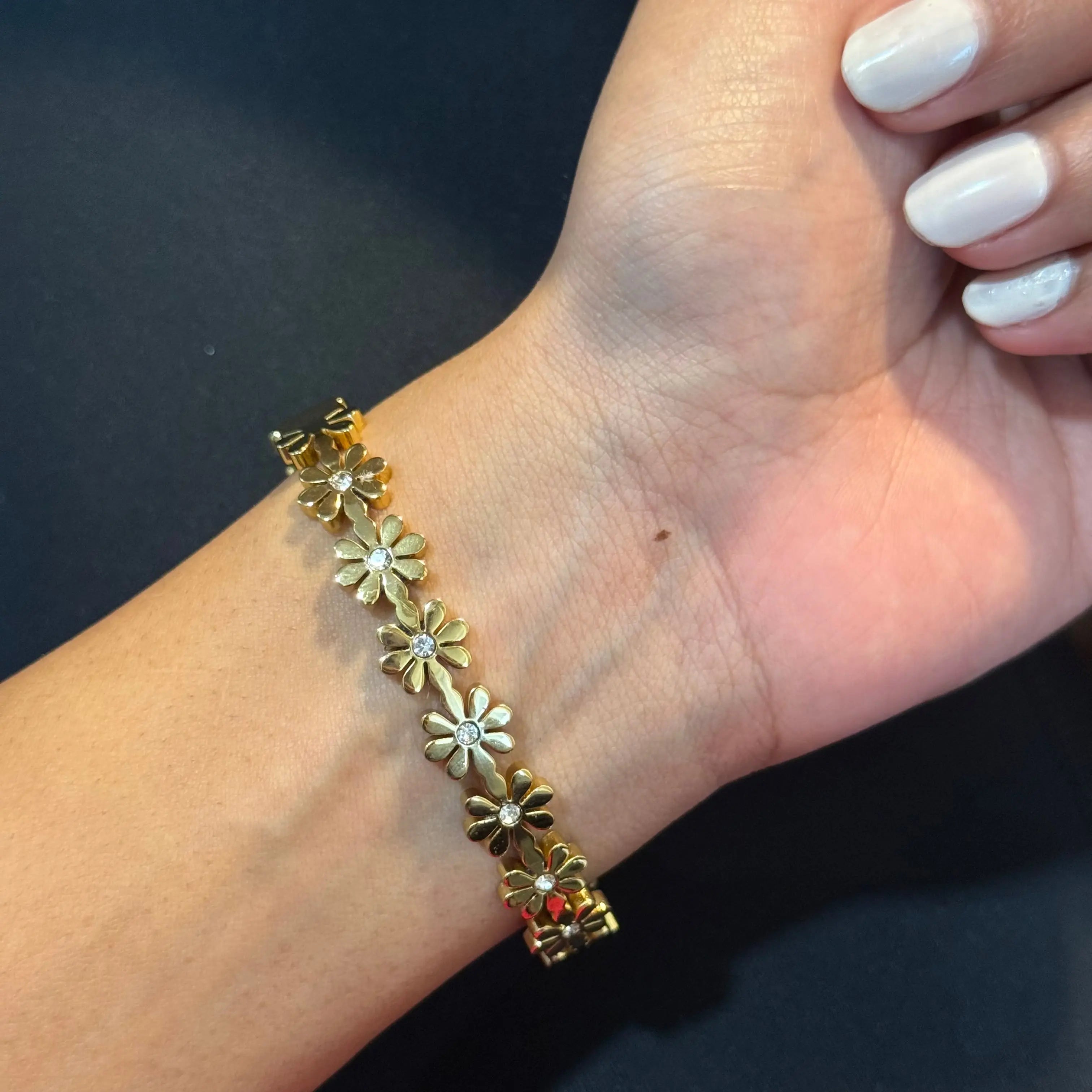 Delilah Floral Bangle (Regular Sized) HOUSE OF LAILA