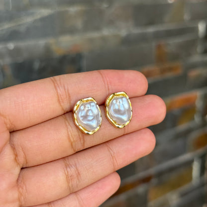 Asymmetric Pearl Studs