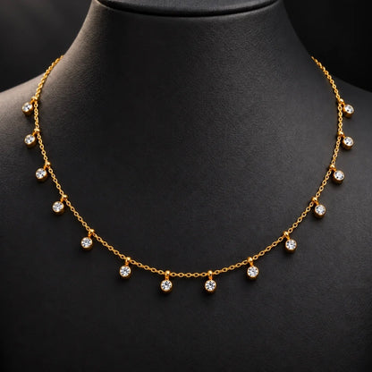 Violet Studded Necklace
