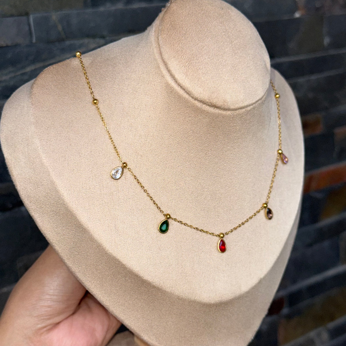 Spectrum Drop Necklace + Earring Set