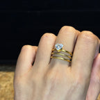 Multi-Line Heart Solitaire Ring HOUSE OF LAILA