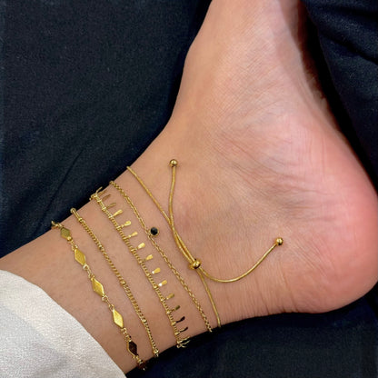 Dainty Beaded Anklet (Single)