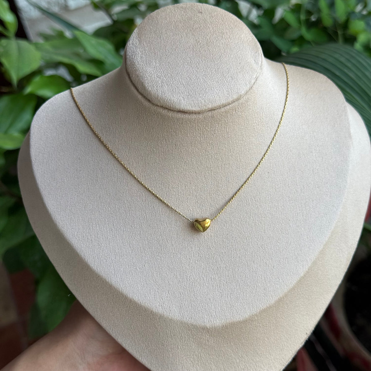 Petite Solid Heart Necklace