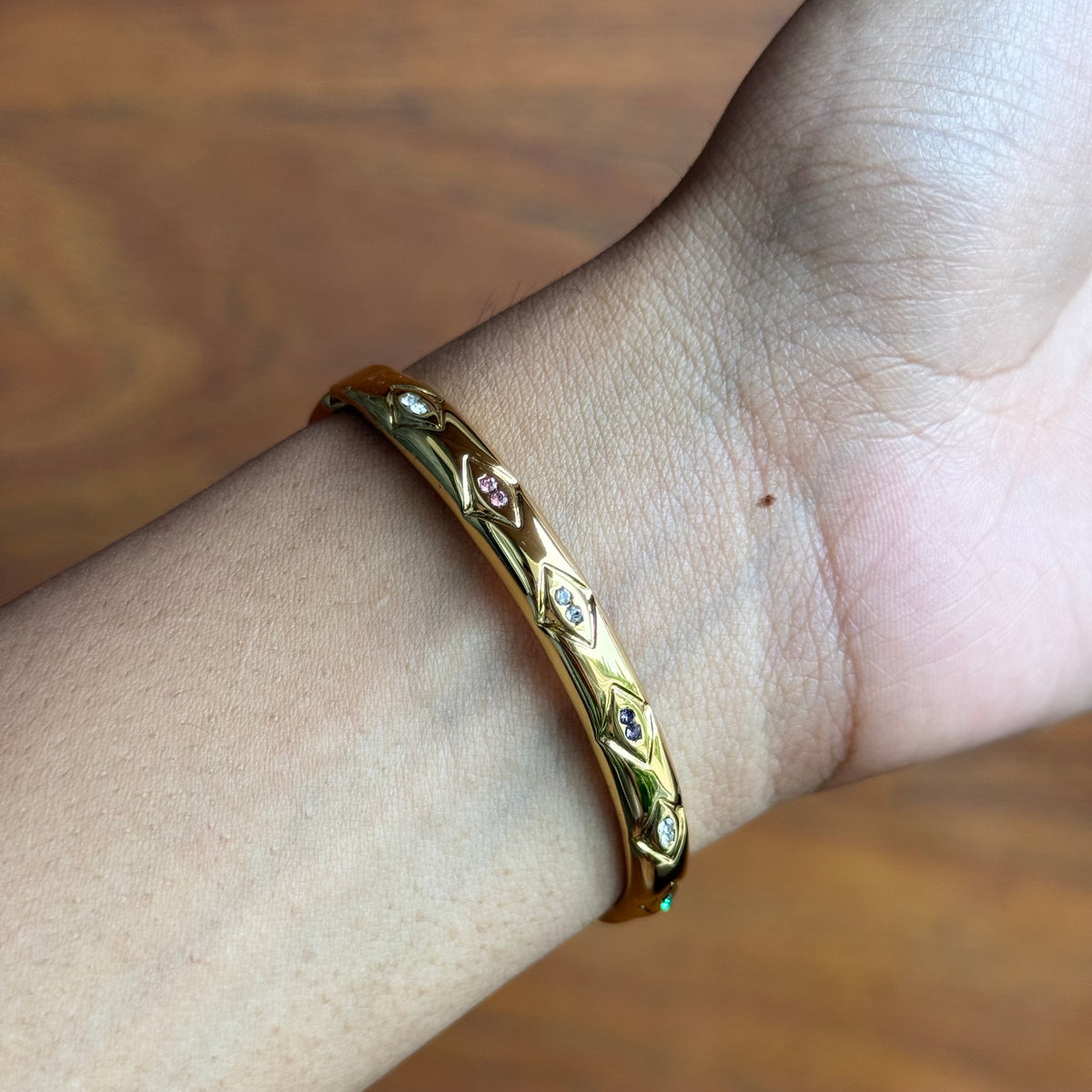 First Love Studded Bangle (Thin Wrist)