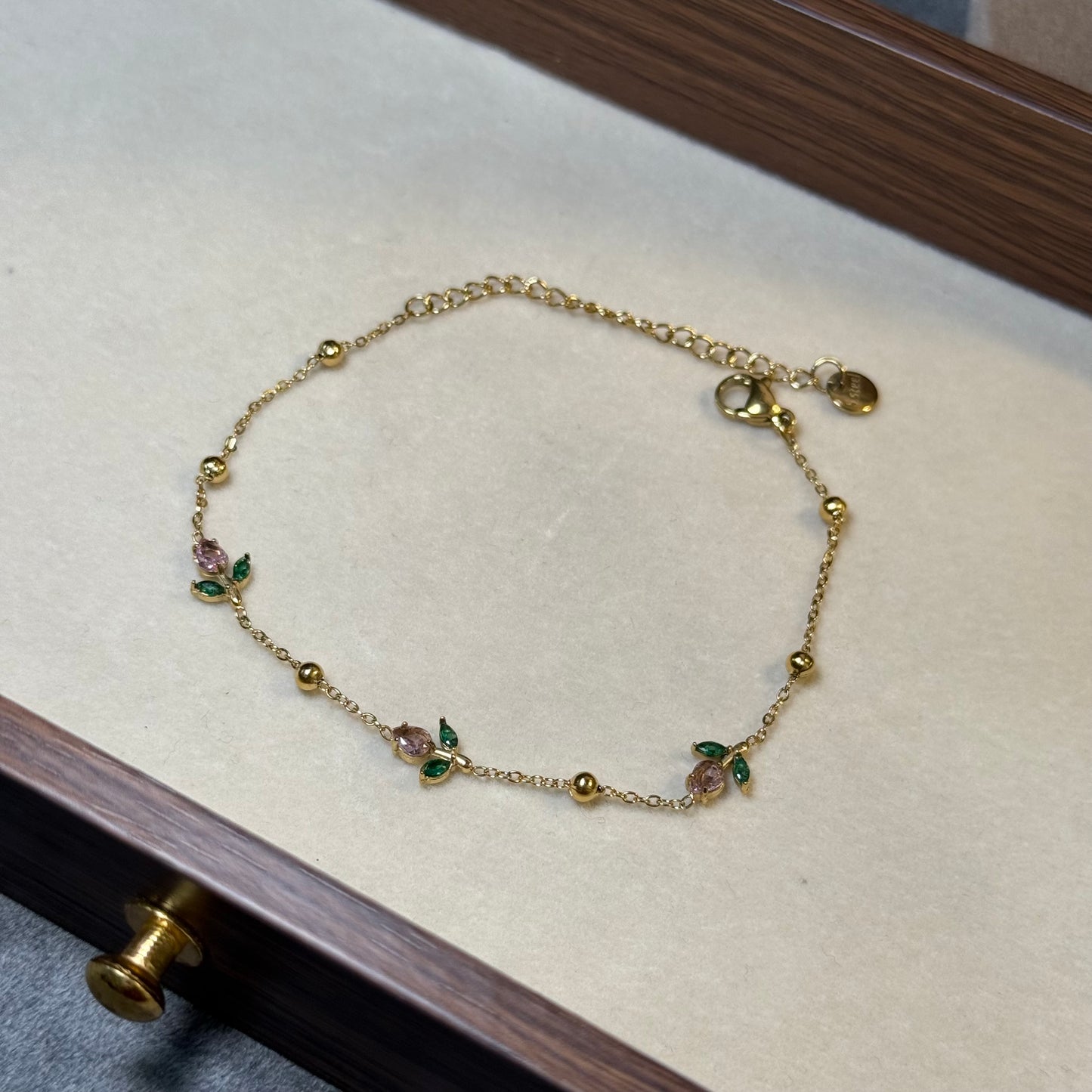 Pastel Tulip Chain Bracelet