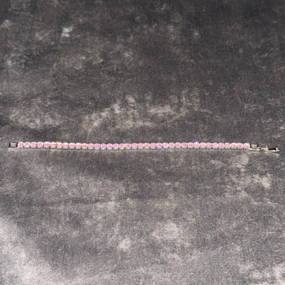 Solene Pink Tennis Bracelet
