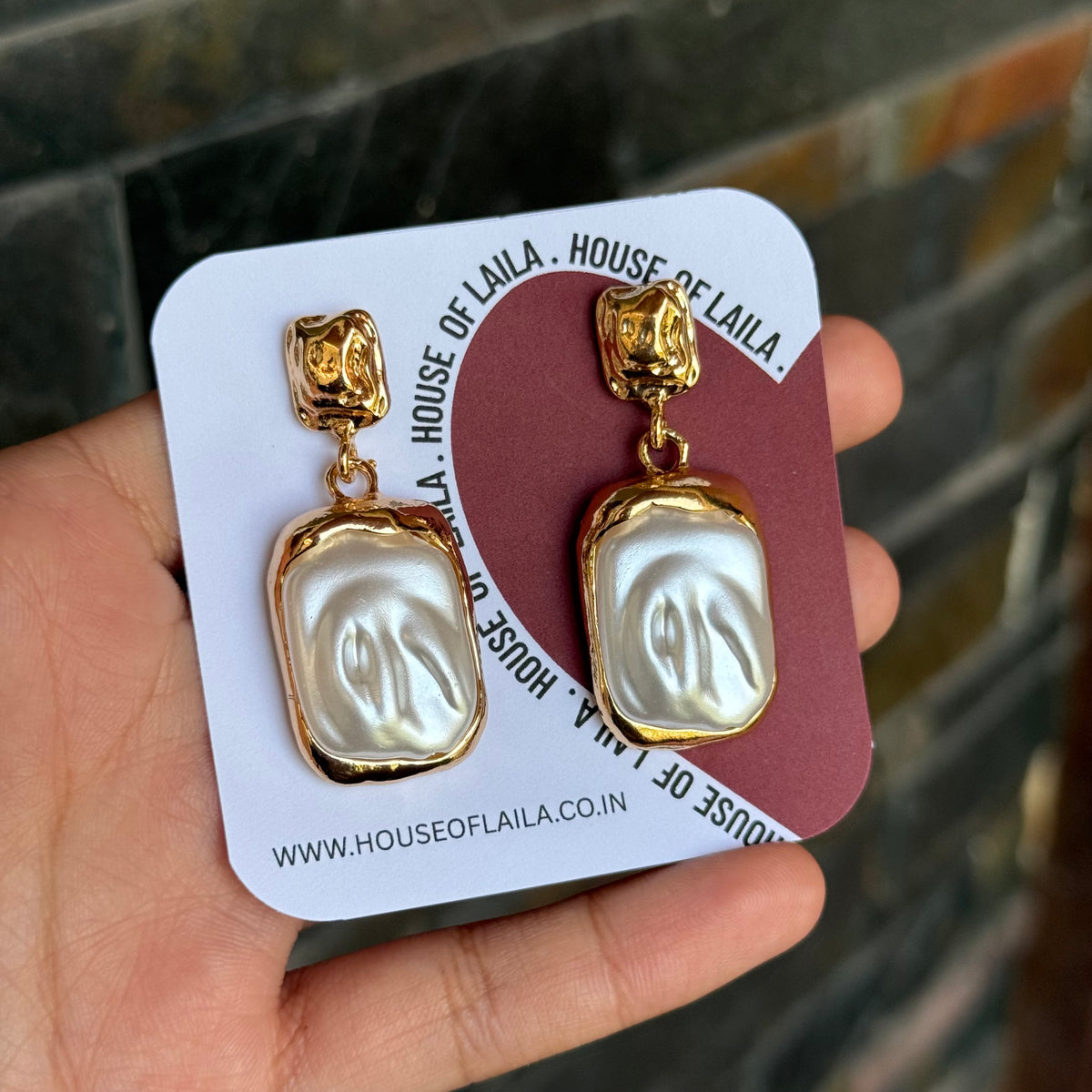 Vintage Pearl Drop Studs (Large)