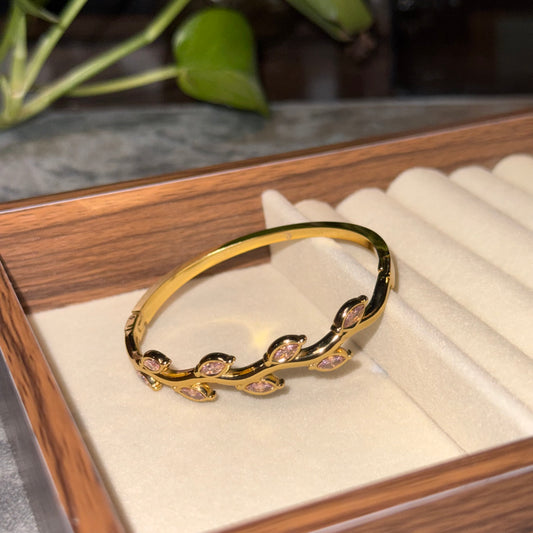 Blush April Vine Bangle (Thin Wrist)