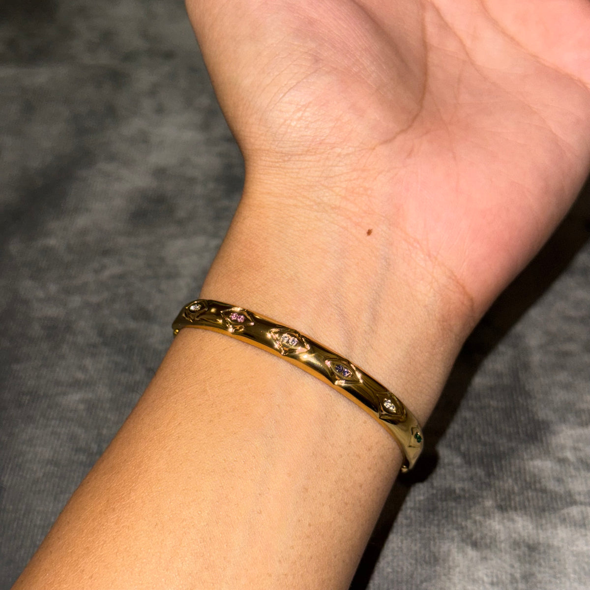 First Love Studded Bangle (Thin Wrist)