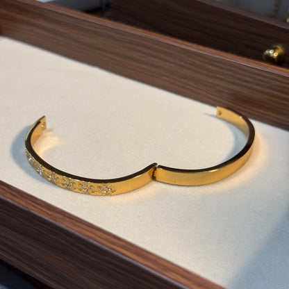 Flora Inset Bangle (Thin Wrist)