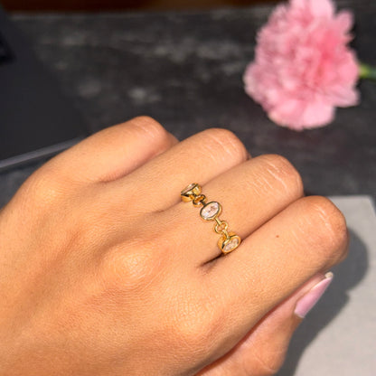 Studded Link Ring